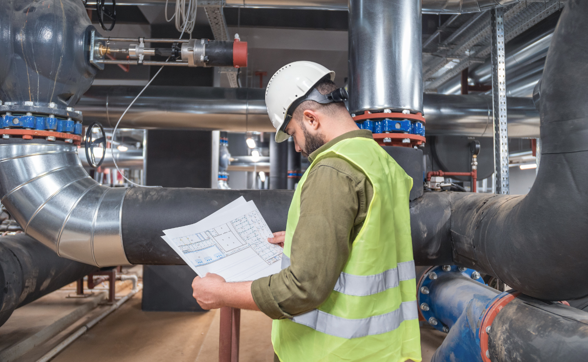 Building surveyor on construction site